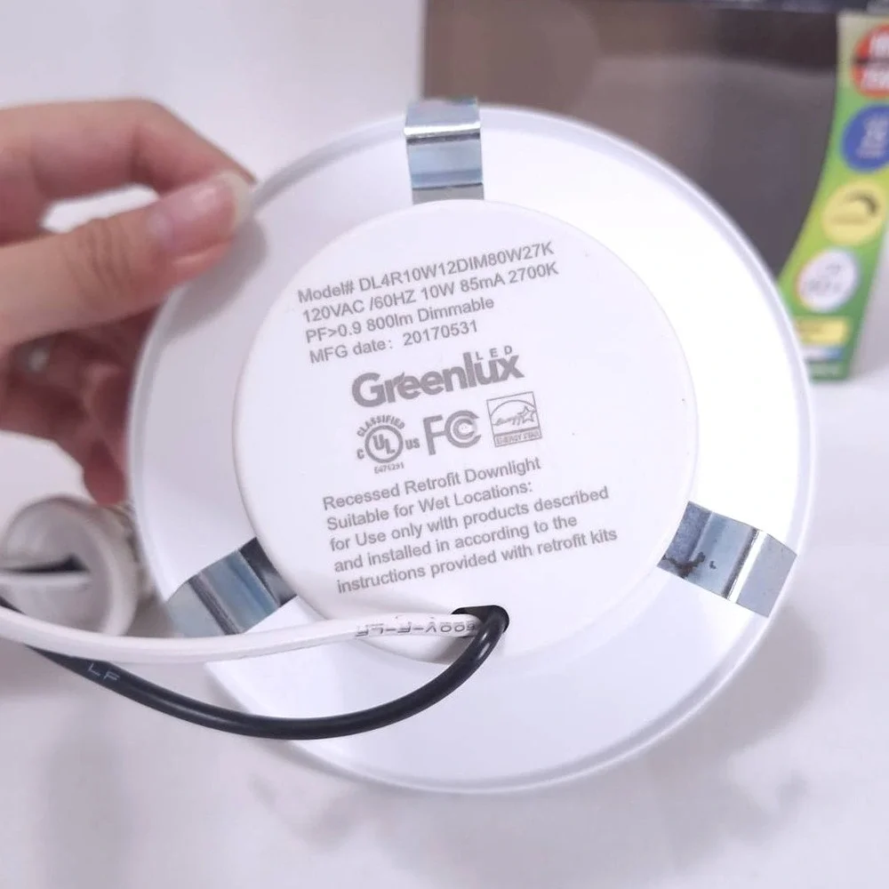 Greenlux‎ LED 4in Recessed Downlight 10W Dimmable Soft White 800 Lumens
